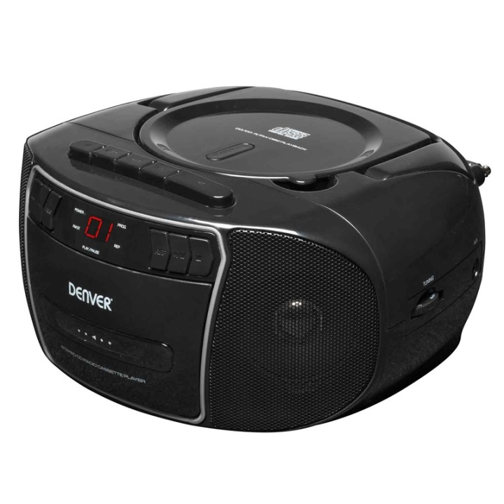 Denver Boombox med FM/CD/KASSETT ryhmässä KODINELEKTRONIIKKA / Ääni & Kuva / Kotiteatteri, HiFi ja kannettavat / Kannettavat musiikkisoittimet / CD-sottimet @ TP E-commerce Nordic AB (38-74091)