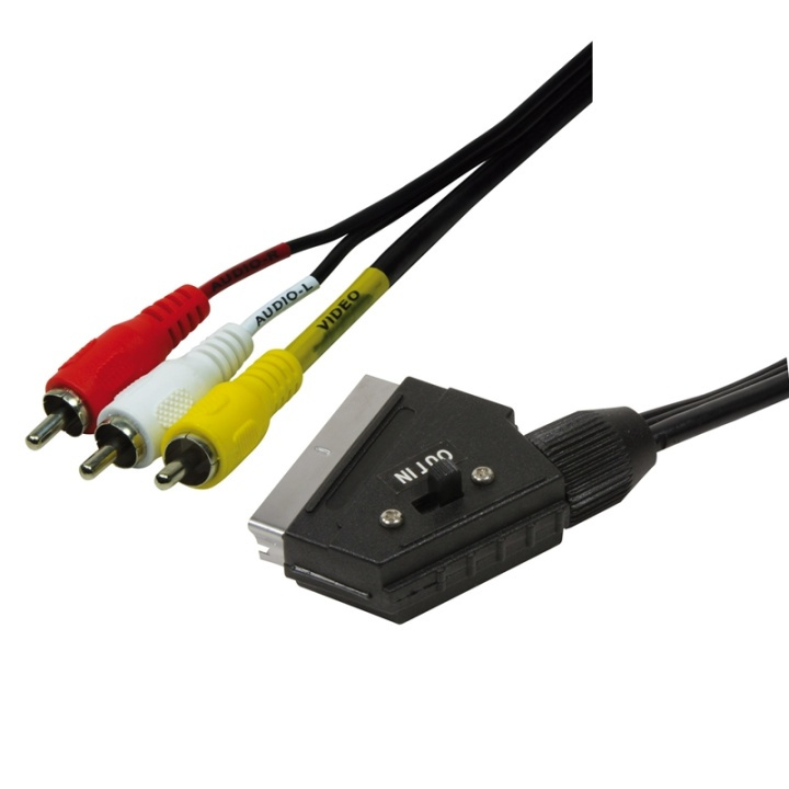 LogiLink Scart till 3x RCA ryhmässä KODINELEKTRONIIKKA / Kaapelit & Sovittimet / RCA / Kaapelit @ TP E-commerce Nordic AB (38-74228)