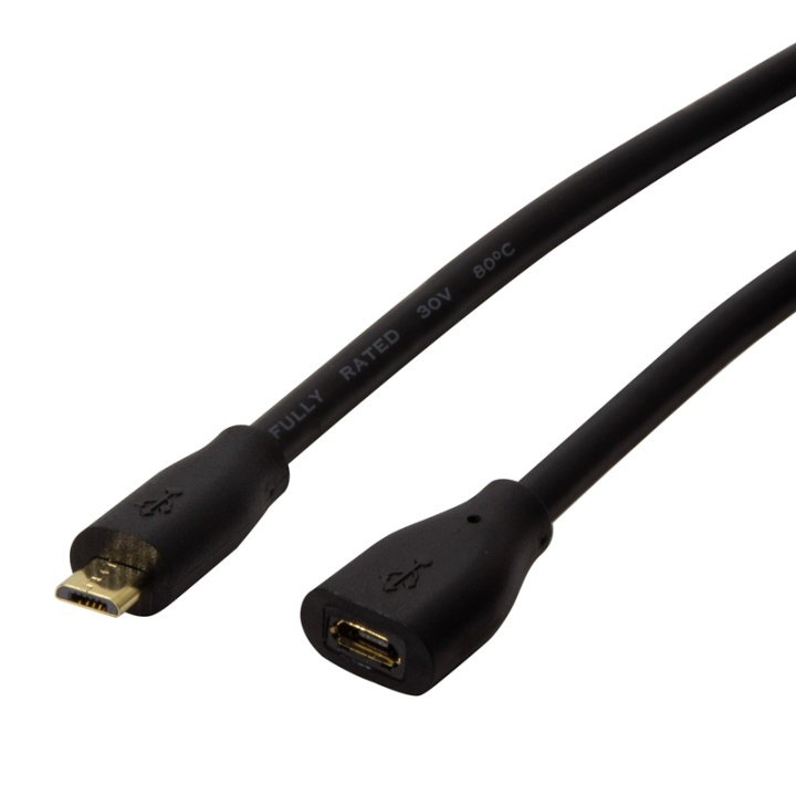 LogiLink Förlängningskabel MicroUSB 3m ryhmässä TIETOKOONET & TARVIKKEET / Kaapelit & Sovittimet / USB / Micro-USB / Kaapelit @ TP E-commerce Nordic AB (38-74237)