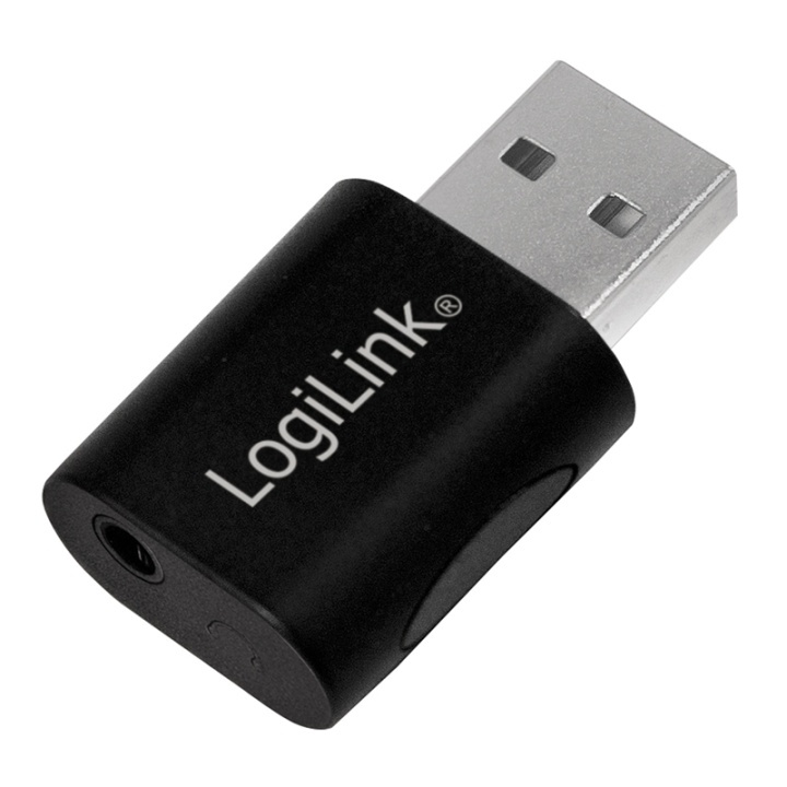 LogiLink USB-ljudkort 3,5mm-uttag ryhmässä TIETOKOONET & TARVIKKEET / Tietokonetarvikkeet / Ulkoinen äänikortti @ TP E-commerce Nordic AB (38-74252)