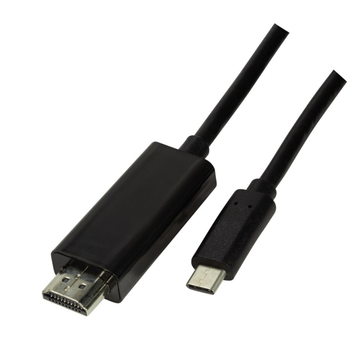 LogiLink USB-C -> HDMI 2.0 4K 1,8 m ryhmässä KODINELEKTRONIIKKA / Kaapelit & Sovittimet / HDMI / Sovittimet @ TP E-commerce Nordic AB (38-74253)