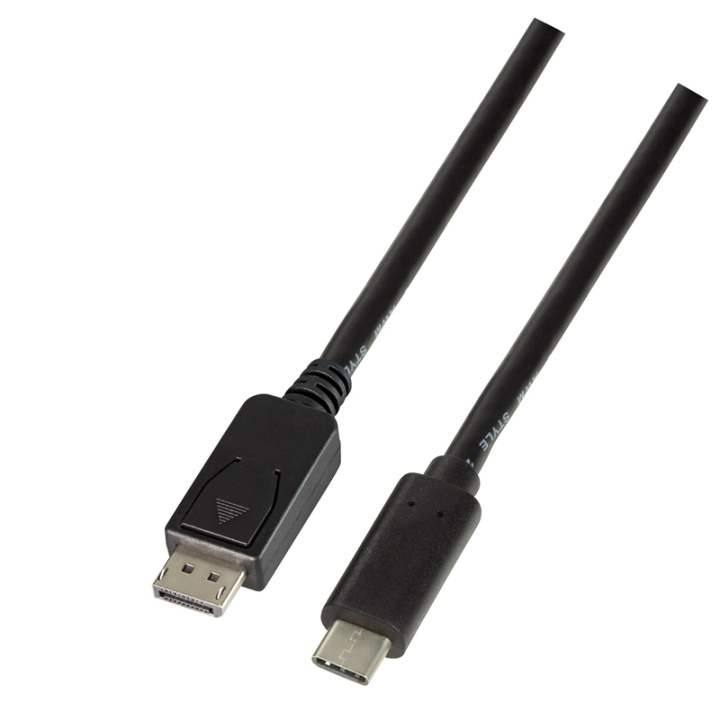 LogiLink USB-C -> DisplayPort 1.2 1,8m ryhmässä TIETOKOONET & TARVIKKEET / Kaapelit & Sovittimet / DisplayPort / Kaapelit @ TP E-commerce Nordic AB (38-74256)