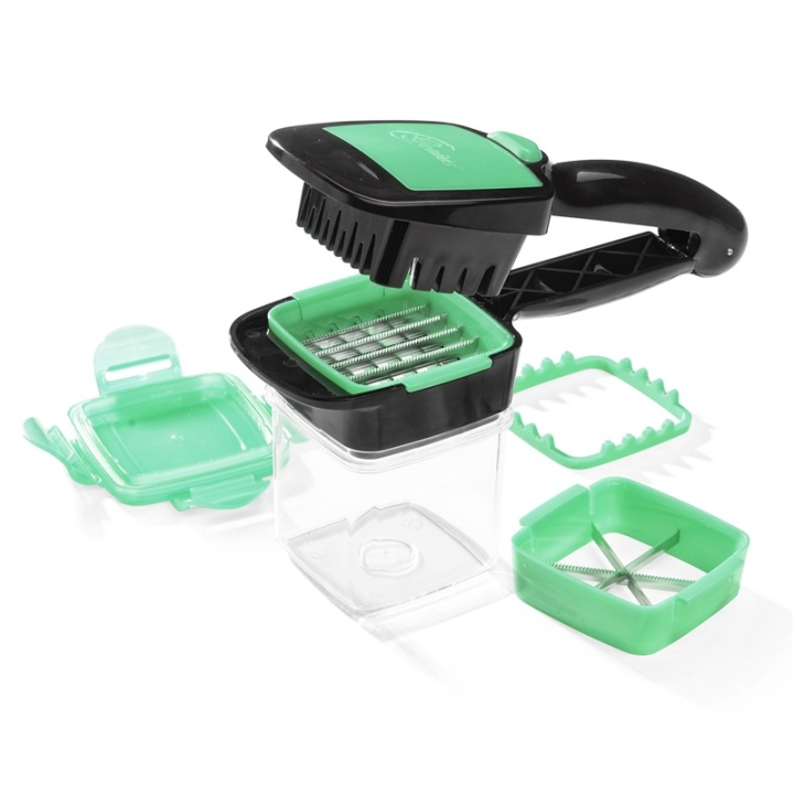 Tvins Nicer Dicer Quick (green) ryhmässä KOTI, TALOUS JA PUUTARHA / Keittiövälineet / Muut keittivälineet @ TP E-commerce Nordic AB (38-74390)