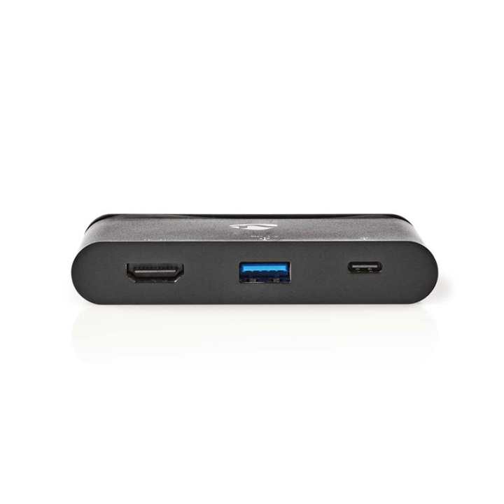 Nedis USB N Moniporttisovitin | USB 3.2 Gen 1 | USB-C™ Uros | HDMI naaras / USB-A Naaras / USB-C™ Naaras | Pyöreä | Niklattu | Musta | Ikkunallinen laatikko ja koukkupidike ryhmässä TIETOKOONET & TARVIKKEET / Tietokonetarvikkeet / USB-telakat @ TP E-commerce Nordic AB (38-74445)