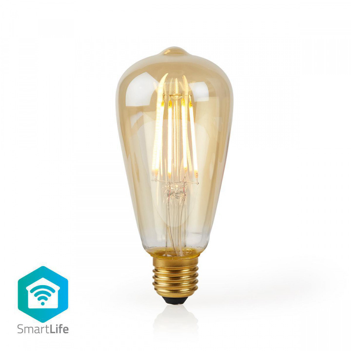 Nedis SmartLife LED Filamenttilamppu | Wi-Fi | E27 | 500 lm | 5 W | Lämmin Valkoinen | 2200 K | Lasi | Android™ / IOS | ST64 | 1 kpl ryhmässä KOTI, TALOUS JA PUUTARHA / Älykodit / Älykäs valaistus @ TP E-commerce Nordic AB (38-74603)