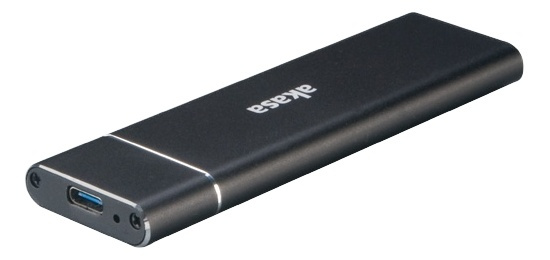 Akasa ulkoinen kiintolevykotelo, USB-C 3.1 Gen 2, 1x M.2 SATA, musta
