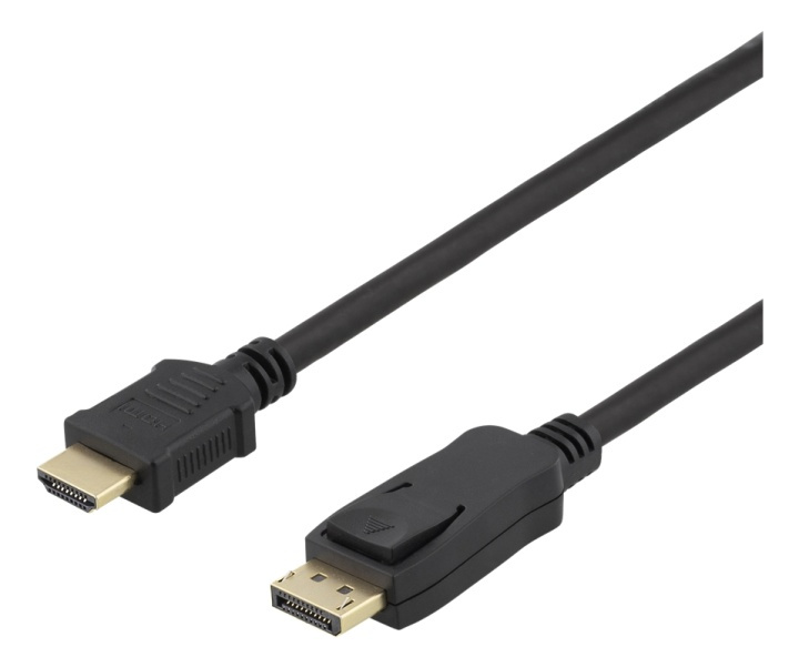 DELTACO DP - HDMI-kaapeli, 10m, 3840x2160 30Hz, 10,8Gb/s, musta ryhmässä KODINELEKTRONIIKKA / Kaapelit & Sovittimet / HDMI / Kaapelit @ TP E-commerce Nordic AB (38-74620)