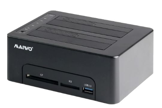 Two bay HDD/SSD docking station, USB 3.0 Gen, black ryhmässä TIETOKOONET & TARVIKKEET / Kannettavat tietokoneet & tarvikkeet / Telakka @ TP E-commerce Nordic AB (38-74788)