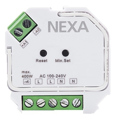 NEXA ZV-9101 Z-Wave dos dimmer, adjustable lowest dimmer level, Z-Wave ryhmässä KOTI, TALOUS JA PUUTARHA / Sähkö & Valaistus / Sähköasennus / Tarvikkeet @ TP E-commerce Nordic AB (38-74851)