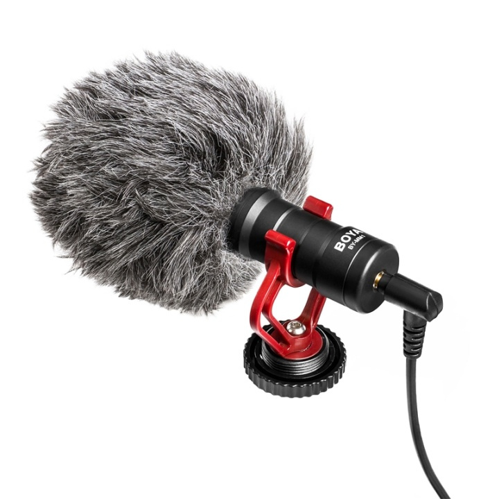 BOYA Mikrofoni BY-MM1 Kondensaattori 3,5mm ryhmässä KODINELEKTRONIIKKA / Ääni & Kuva / Kädessä pidettävät mikrofonit @ TP E-commerce Nordic AB (38-75003)