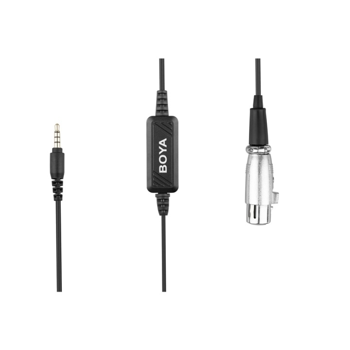 BOYA Mikrofoni adapteri BY-BCA6 XLR-3,5mm TRRS ryhmässä KODINELEKTRONIIKKA / Ääni & Kuva / Kädessä pidettävät mikrofonit @ TP E-commerce Nordic AB (38-75007)