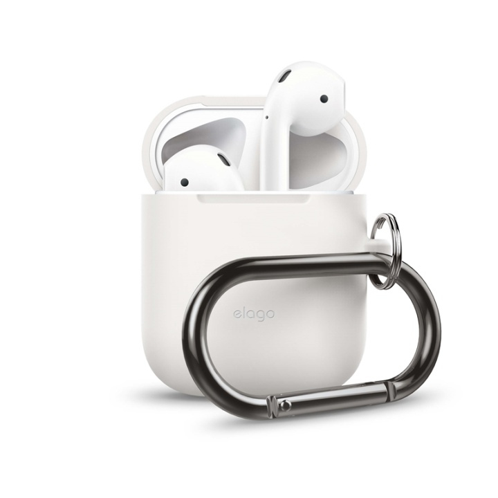 Elago Suojakotelo Airpod Karbiinihaka Valkoinen ryhmässä KODINELEKTRONIIKKA / Ääni & Kuva / Kuulokkeet & Tarvikkeet / Tarvikkeet @ TP E-commerce Nordic AB (38-75023)