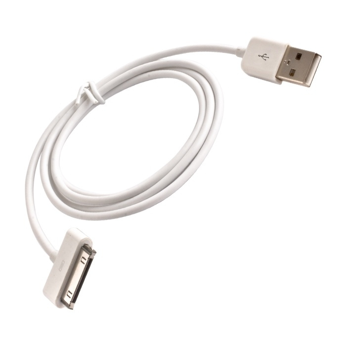 USB-latauskaapeli iPhone 3/4:lle ryhmässä ÄLYPUHELIMET JA TABLETIT / Laturit & Kaapelit / Kaapelit / 30 pin -kaapelit @ TP E-commerce Nordic AB (38-75607)