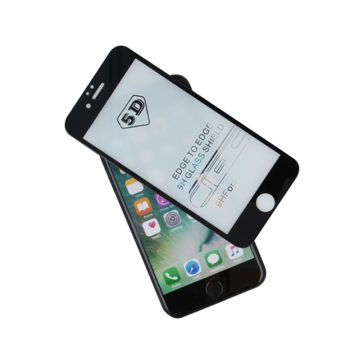 5D Näytönsuoja karkaistua lasia iPhone 11/iPhone XR:lle - Musta kehys ryhmässä ÄLYPUHELIMET JA TABLETIT / Puhelimen suojakotelo / Apple / iPhone XR / Näytönsuoja @ TP E-commerce Nordic AB (38-75665)