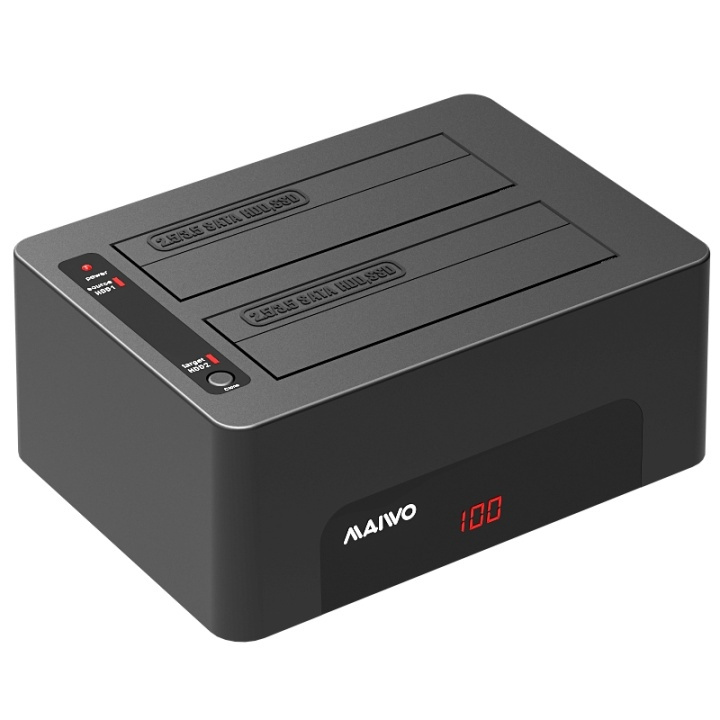 Two bay HDD/SSD docking station, USB 3.1 Gen 1, USB-A, 5 Gbps, black ryhmässä TIETOKOONET & TARVIKKEET / Kannettavat tietokoneet & tarvikkeet / Telakka @ TP E-commerce Nordic AB (38-77170)