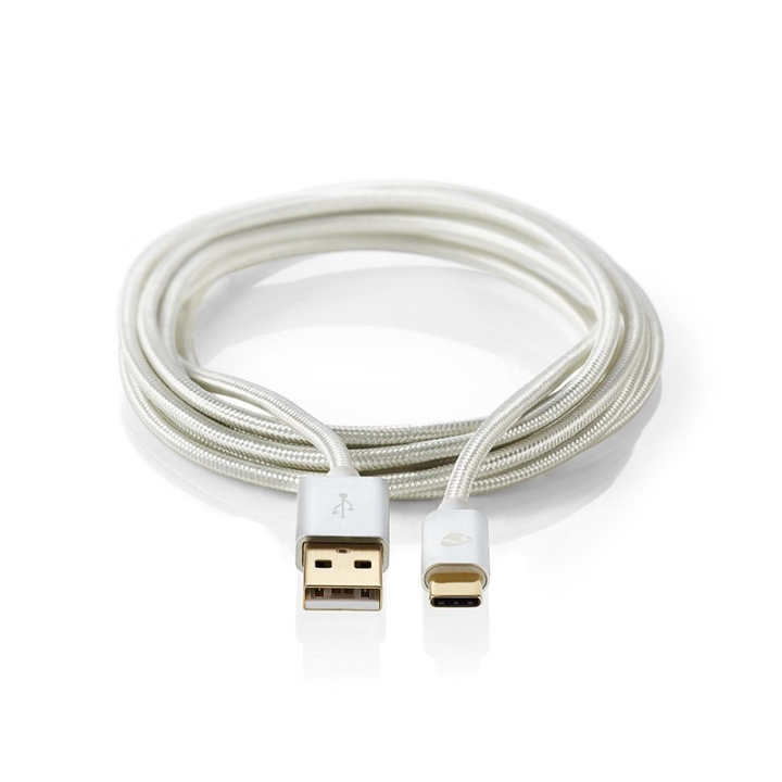 Nedis USB kaapeli | USB 2.0 | USB-A Uros | USB-C™ Uros | 15 W | 480 Mbps | Kullattu | 2.00 m | Pyöreä | Nailon / Punottu | Alumiini | Laatikko kannella ja ikkunalla ryhmässä ÄLYPUHELIMET JA TABLETIT / Laturit & Kaapelit / Kaapelit / Tyyppi C -kaapelit @ TP E-commerce Nordic AB (38-77540)