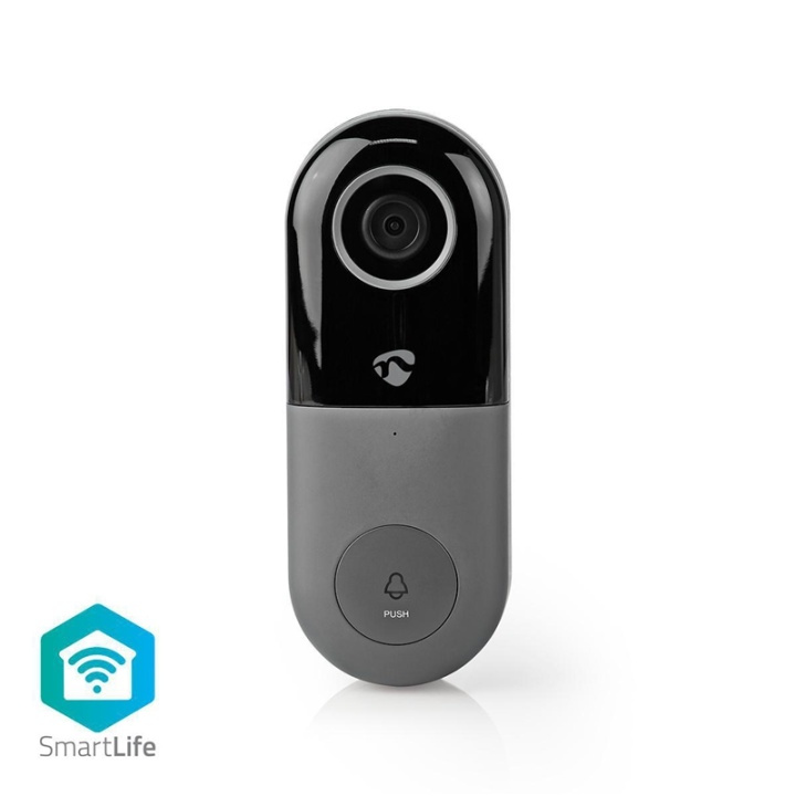 Nedis SmartLife Video Ovipuhelin | Wi-Fi | Muuntaja | Full HD 1080p | MicroSD (ei sisälly) / Pilvipalvelutallennus (valinnainen) | IP54 | Liiketunnistimella | Yökuvaus | Harmaa / Musta ryhmässä KOTI, TALOUS JA PUUTARHA / Älykodit / Ovikellot @ TP E-commerce Nordic AB (38-77679)