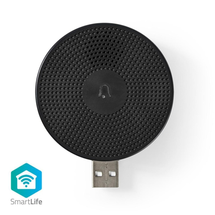 Nedis SmartLife Soittokello | 433 MHz | Tarvikkeet tuotteelle: WIFICDP10GY / WIFICDP30WT / WIFICDP40CWT | USB Virta | 4 ääntä | 5 V DC | Säädettävä äänenvoimakkuus | Musta ryhmässä KOTI, TALOUS JA PUUTARHA / Älykodit / Ovikellot @ TP E-commerce Nordic AB (38-77683)