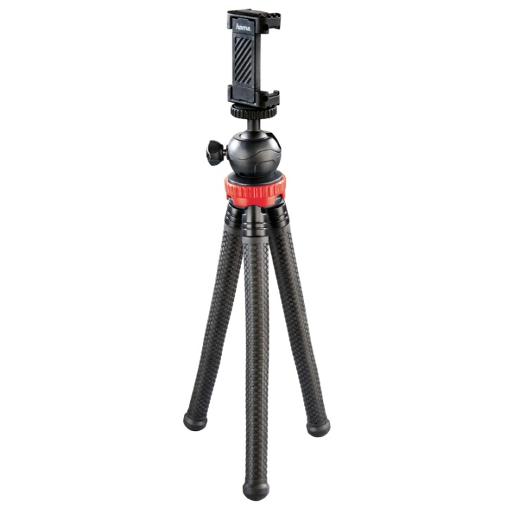 Hama Bordsstativ Kamera, Smartphone & GoPro FlexPro 27 cm Röd ryhmässä KODINELEKTRONIIKKA / Valokuvat & Videot / Valokuvauslaitteet / Kolmijalka @ TP E-commerce Nordic AB (38-77686)