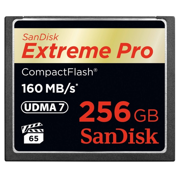 SanDisk CF Extreme Pro 256 GB 160MB/s UDMA7 ryhmässä KODINELEKTRONIIKKA / Tallennusvälineet / Muistikortit / Compact Flash @ TP E-commerce Nordic AB (38-77982)
