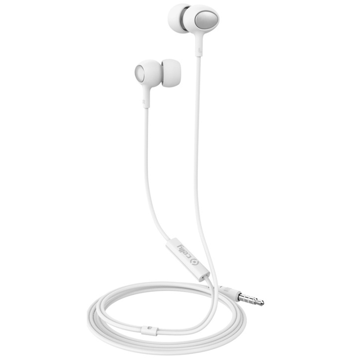 Celly UP500 Stereoheadset In-ear Vit ryhmässä KODINELEKTRONIIKKA / Ääni & Kuva / Kuulokkeet & Tarvikkeet / Kuulokkeet @ TP E-commerce Nordic AB (38-78121)