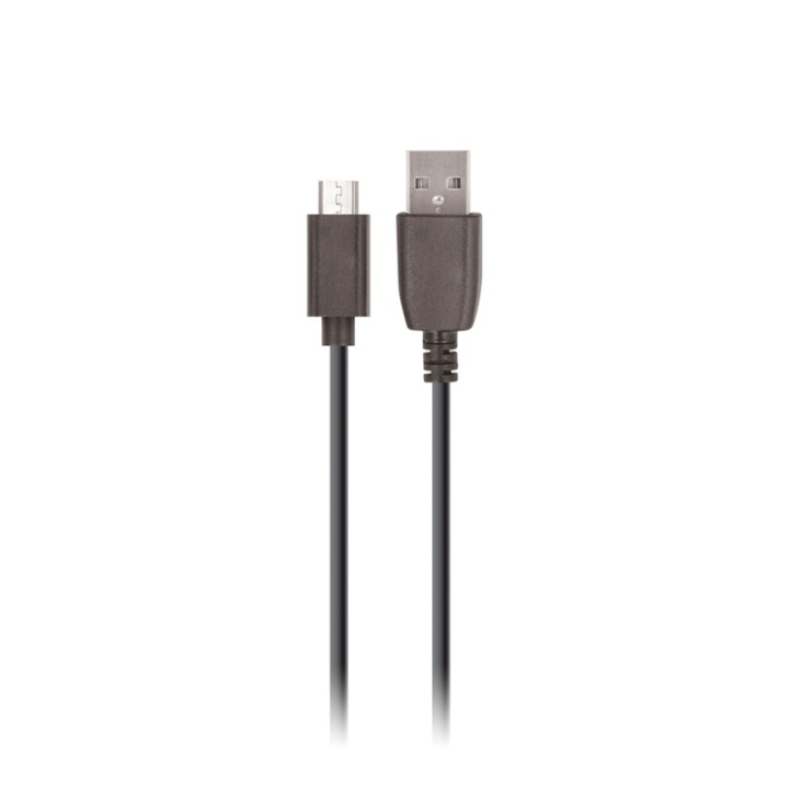 Setty MicroUSB till USB A 2.0 kabel 1 m, Svart ryhmässä ÄLYPUHELIMET JA TABLETIT / Laturit & Kaapelit / Kaapelit / MicroUSB-kaapelit @ TP E-commerce Nordic AB (38-79016)