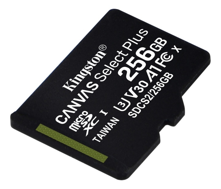 Kingston 256GB micSDXC Canvas Select Plus 100R A1 C10 1-pack w/o ADP ryhmässä KODINELEKTRONIIKKA / Tallennusvälineet / Muistikortit / MicroSD/HC/XC @ TP E-commerce Nordic AB (38-79238)