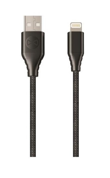 Forever Core - Fast Charge Lightning synkronointi-/latauskaapeli (2.4A), 3m ryhmässä ÄLYPUHELIMET JA TABLETIT / Laturit & Kaapelit / Kaapelit / Lightning kaapelit @ TP E-commerce Nordic AB (38-79379)