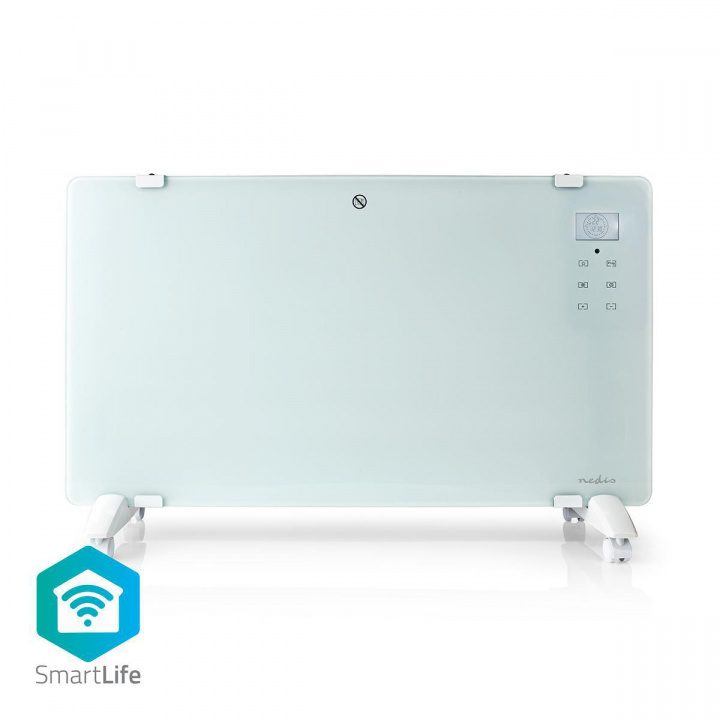 Nedis SmartLife Konvektiolämmitin | Wi-Fi | Sopii kylpyhuoneeseen | Lasipaneeli | 2000 W | 2 Lämpöasetusta | LED | 15 - 35 °C | Säädettävä termostaatti | Valkoinen ryhmässä KOTI, TALOUS JA PUUTARHA / Tuulettimet ja ilmastointilaitteet / Lämpöpatterit @ TP E-commerce Nordic AB (38-79736)