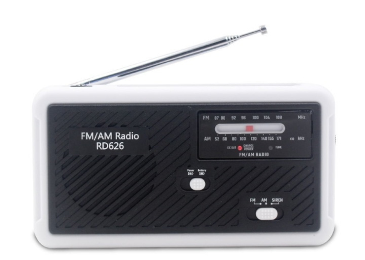 Monitoiminen käsikäyttöinen radio LED-lampulla - FM-radio, USB, aurinkokenno, dynamo RD626 ryhmässä KODINELEKTRONIIKKA / Ääni & Kuva / Kotiteatteri, HiFi ja kannettavat / Radio & Herätyskellot / Radio @ TP E-commerce Nordic AB (38-80401)