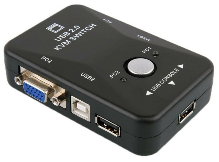 KVM-switch USB/VGA, styr 2 datorer samtidigt ryhmässä TIETOKOONET & TARVIKKEET / Kaapelit & Sovittimet / Adapterit @ TP E-commerce Nordic AB (38-80518)