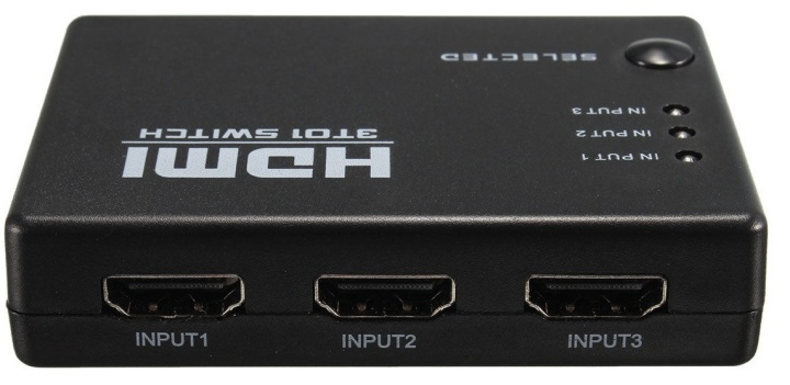 HDMI Switch 3x1 1080p med fjärrkontroll ryhmässä TIETOKOONET & TARVIKKEET / Kaapelit & Sovittimet / Adapterit @ TP E-commerce Nordic AB (38-80524)
