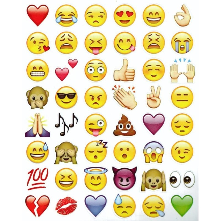 Emoji-tarrat, 19 arkkia ja yli 900 tarraa ryhmässä LELUT, TUOTTEET LAPSILLE JA VAUVOILLE / Leikkikalut, Askartelu &Pelit / Käsityöt @ TP E-commerce Nordic AB (38-80831)