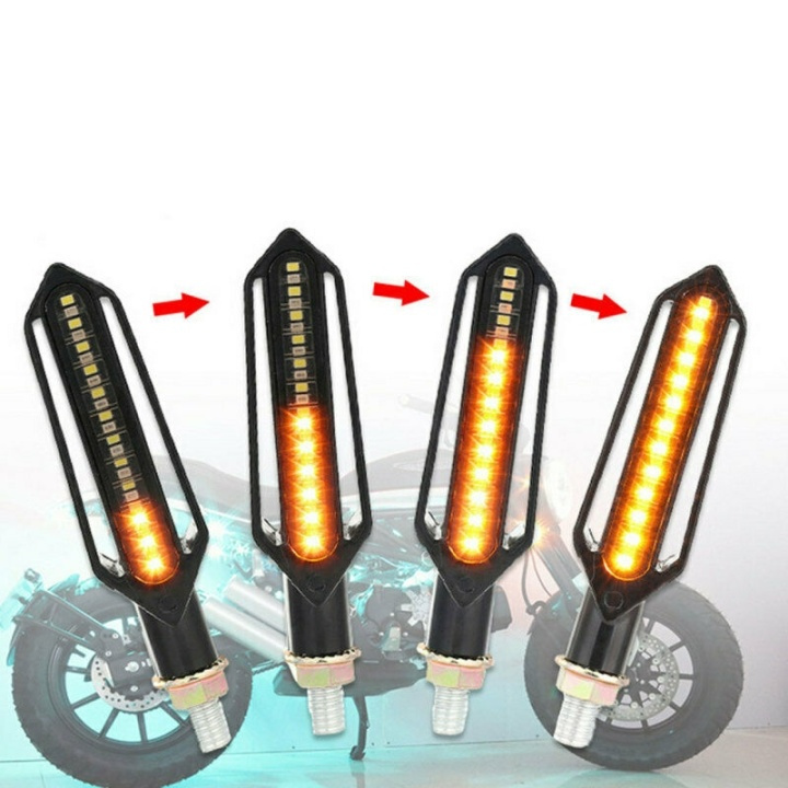 Motorcykel Blinkers LED, 2-pack, Gult ljus ryhmässä AUTO / Moottoripyöräily @ TP E-commerce Nordic AB (38-80922)