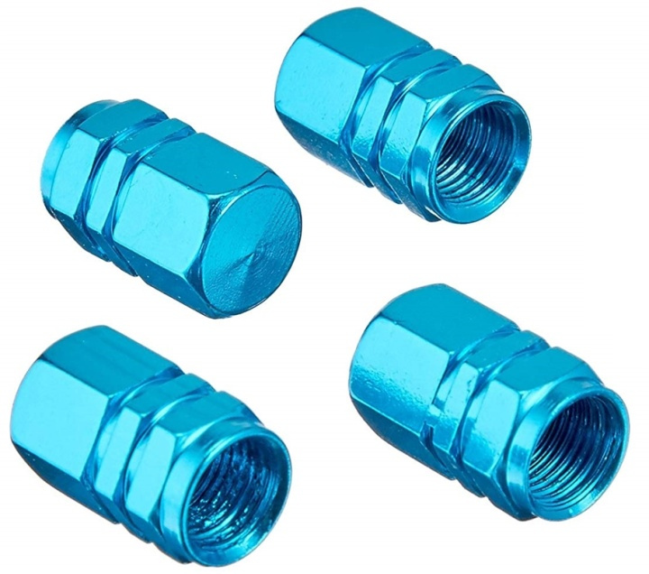Venttiilin korkit 4-pack, sininen ryhmässä AUTO / antennit & Tarvikkeet / Muut tarvikkeet @ TP E-commerce Nordic AB (38-80965)
