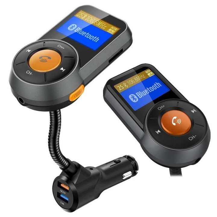 BT76 FM-lähetin, jossa on kaksois-USB-laturi QC3.0+2.4A, musta ryhmässä AUTO / Auton äänijärjestelmä & Multimedia / FM-lähetin @ TP E-commerce Nordic AB (38-81006)