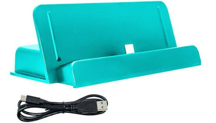 Latausteline Switchille ja Switch Litelle, turkoosi ryhmässä KODINELEKTRONIIKKA / Pelikonsolit & Tarvikkeet / Nintendo Switch / Tarvikkeet @ TP E-commerce Nordic AB (38-81069)