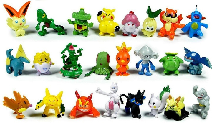 24st söta och färgglada pokémonfigurer ryhmässä LELUT, TUOTTEET LAPSILLE JA VAUVOILLE / Leikkikalut, Askartelu &Pelit / Figuurit & miniatyyrit @ TP E-commerce Nordic AB (38-81121)