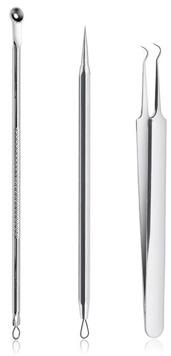 Blackhead Remover Kit, 3 kpl Pinsetit ryhmässä KAUNEUS JA TERVEYS / Ihonhoito / Kasvot / Ihonhoitovälineet @ TP E-commerce Nordic AB (38-81123)