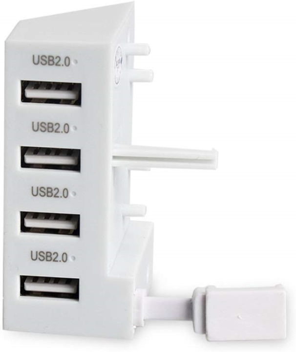 USB-Hub, 4 portar till Xbox One S, vit ryhmässä KODINELEKTRONIIKKA / Pelikonsolit & Tarvikkeet / Xbox One @ TP E-commerce Nordic AB (38-81248)