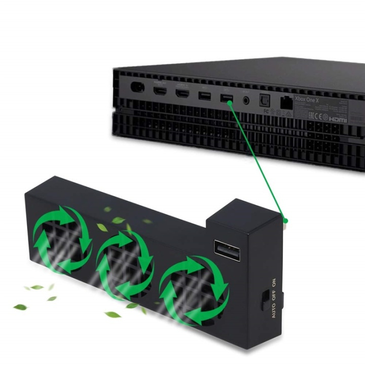 Xbox One X:n ulkoinen tuuletin, musta ryhmässä KODINELEKTRONIIKKA / Pelikonsolit & Tarvikkeet / Xbox One / Tarvikkeet @ TP E-commerce Nordic AB (38-81253)