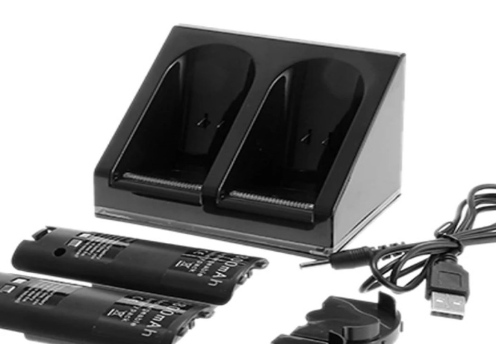 Wii Dock + 2x akku Nintendo Wii/Wii U -ohjaimelle, musta ryhmässä KODINELEKTRONIIKKA / Pelikonsolit & Tarvikkeet / Nintendo Wii @ TP E-commerce Nordic AB (38-81301)