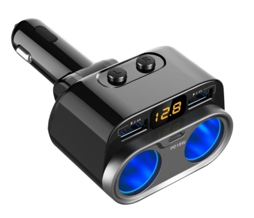 12V-jakaja, 2 12V pistorasiaa, 3 USB-pistoketta ryhmässä AUTO / antennit & Tarvikkeet / 12 voltin tarvikkeet @ TP E-commerce Nordic AB (38-81330)