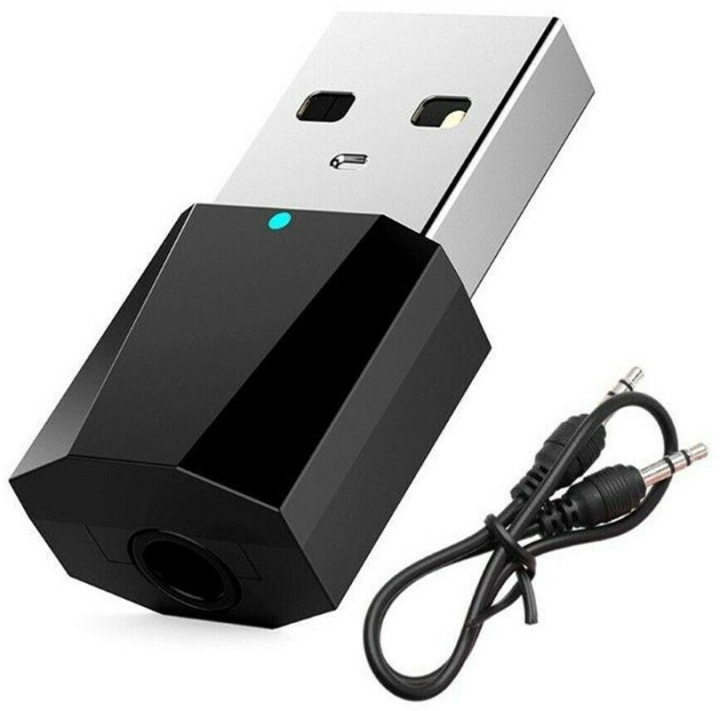 Bluetooth-äänivastaanotin USB, Musta ryhmässä KODINELEKTRONIIKKA / Ääni & Kuva / Langaton äänentoisto @ TP E-commerce Nordic AB (38-81335)