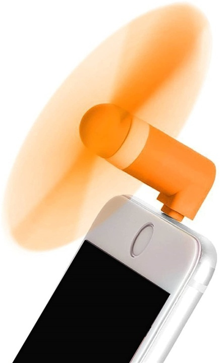 Tuuletin iPhonelle Lightningilla - oranssi ryhmässä ÄLYPUHELIMET JA TABLETIT / Muut tarvikkeet / Gadgets @ TP E-commerce Nordic AB (38-81580)