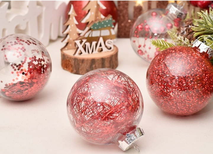 Joulupallot 30kpl, Glitter Red ryhmässä KOTI, TALOUS JA PUUTARHA / Sisustus / Joulukoristeet @ TP E-commerce Nordic AB (38-81631)