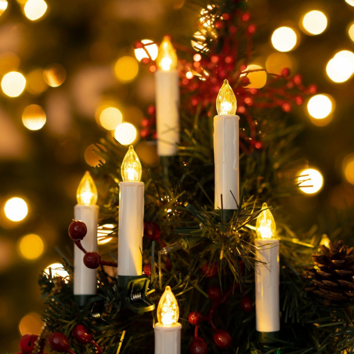 Joulukuusen valot, langattomat LED-valot, 10 kpl ryhmässä KOTI, TALOUS JA PUUTARHA / Sisustus / Joulukoristeet @ TP E-commerce Nordic AB (38-81809)