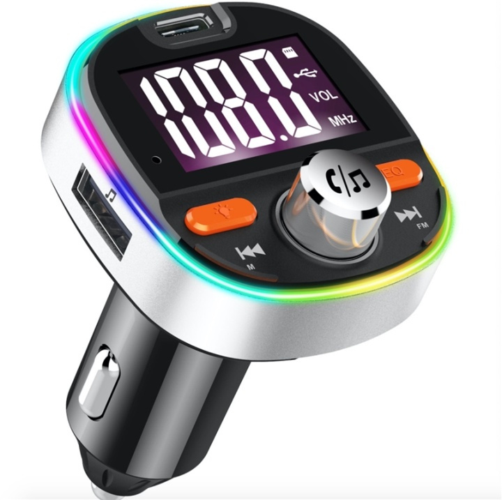 FM-lähetin Bluetooth handsfree, USB ja tunnelmavalaistus ryhmässä AUTO / Auton äänijärjestelmä & Multimedia / FM-lähetin @ TP E-commerce Nordic AB (38-81818)