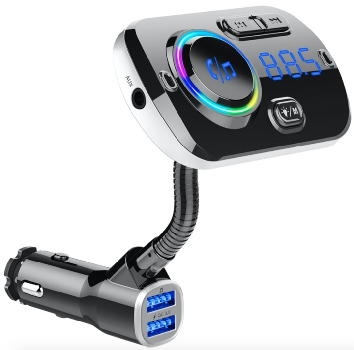 FM-lähetin Bluetooth handsfree -yhteydellä ja tunnelmavalaistuksella varustettuna ryhmässä AUTO / Auton äänijärjestelmä & Multimedia / FM-lähetin @ TP E-commerce Nordic AB (38-81819)