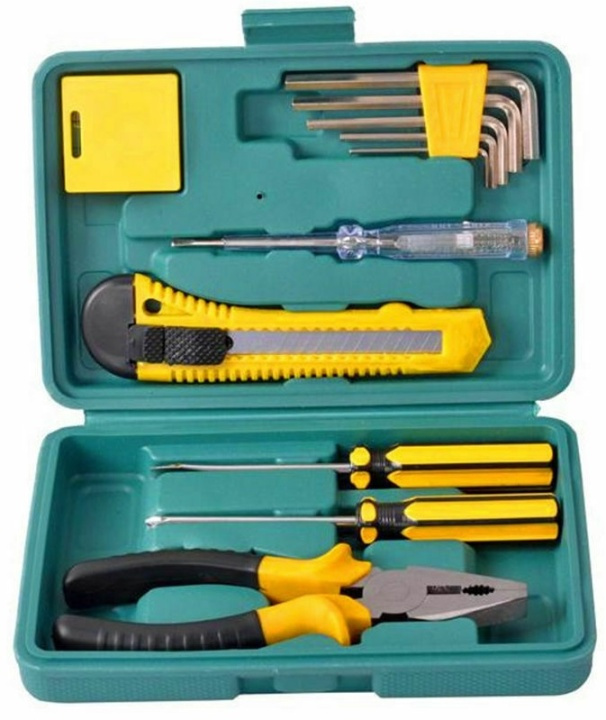 Pieni työkalulaatikko 11 työkalulla ryhmässä KOTI, TALOUS JA PUUTARHA / Työkalut & Tee itse / Muut Työkalut & Tarvikkeet @ TP E-commerce Nordic AB (38-81911)